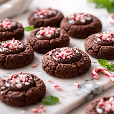 Image of Chocolate Peppermint Thumbprints