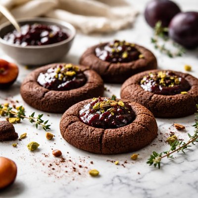 Image of Chocolate Plum Thumbprints