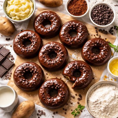 Image of Chocolate Potato Doughnuts
