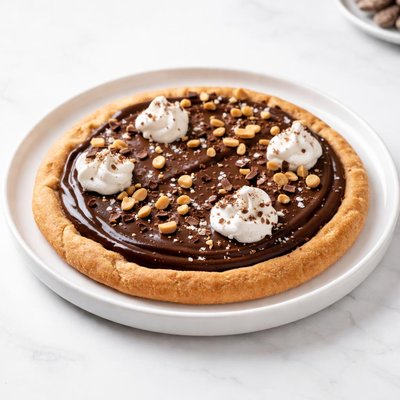 Image of Chocolate Pudding Pizza with Peanut Butter Crust