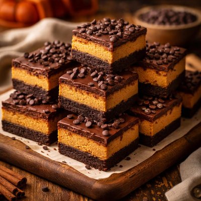 Image of Chocolate Pumpkin Cheesecake Bars