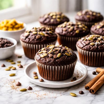 Image of Chocolate Pumpkin Muffins