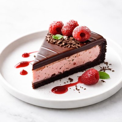 Image of Chocolate Raspberry Cheesecake Pie