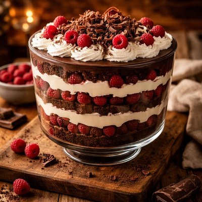 Image of Chocolate Raspberry Cheesecake Trifle