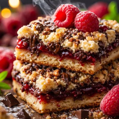 Image of Chocolate Raspberry Crumb Bars