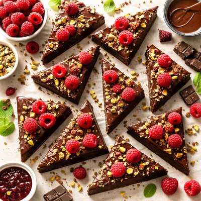 Image of Chocolate Raspberry Triangles