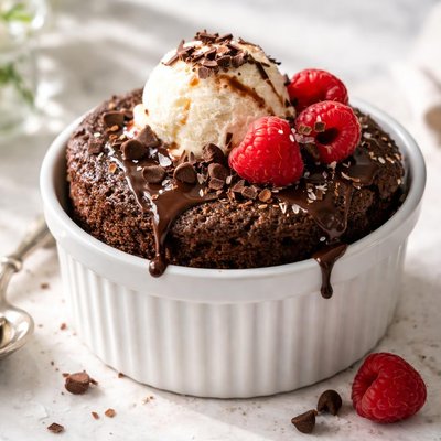 Image of Chocolate Single Serve Cake Eggless Microwave