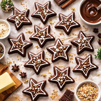 Image of Chocolate Star Cookies