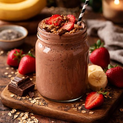 Image of Chocolate Strawberry Clean Out the Fridge Smoothie
