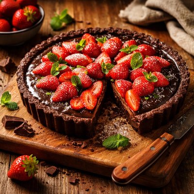 Image of Chocolate Strawberry Tart