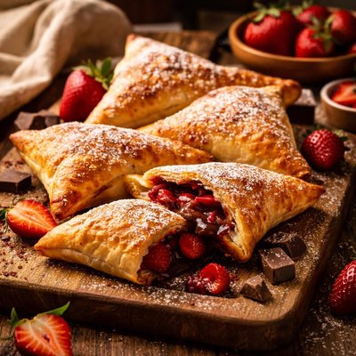 Image of Chocolate Strawberry Turnovers
