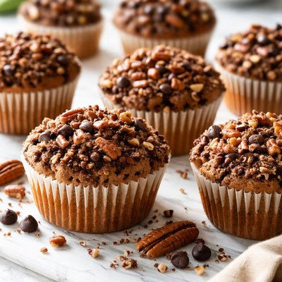 Image of Chocolate Streusel Pecan Muffins