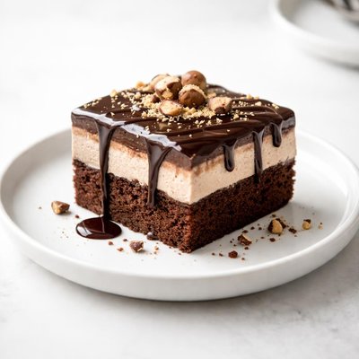 Image of Chocolate Syrup Malted Milk Magic Cake