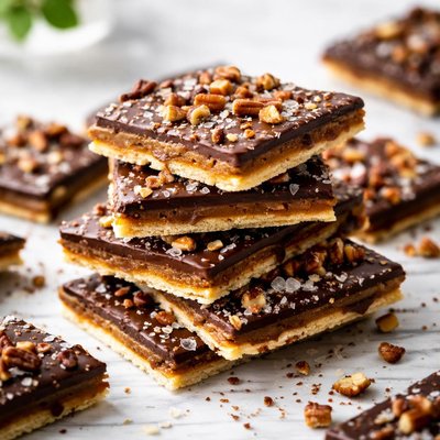Image of Chocolate Toffee Candy Cookies Saltine Candy