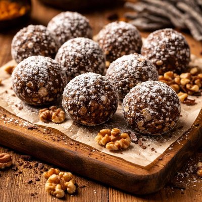 Image of Chocolate Walnut Kahlua Balls No Bake