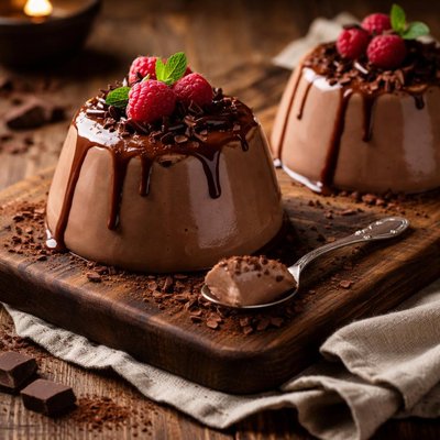 Image of Chocolate Yogurt Panna Cotta