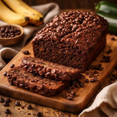Image of Chocolate Zucchini Banana Bread