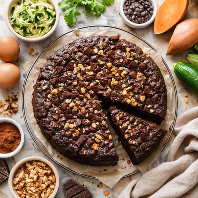 Image of Chocolate Zucchini Sweet Potato Cake