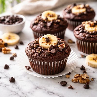 Image of Chocolaty Decadence Banana Muffins
