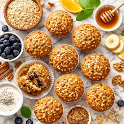 Image of Cholesterol Cure Oat Bran Muffins
