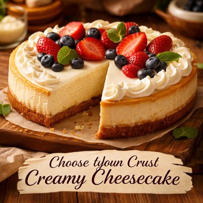 Image of Choose Your Crust Creamy Cheesecake