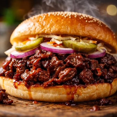 Image of Chopped Barbecue Beef Sandwich
