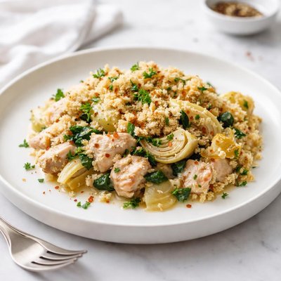 Image of Chopped Chicken and Artichoke Casserole