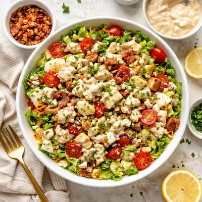 Image of Chopped Romaine Salad with Thousand Island Dressing