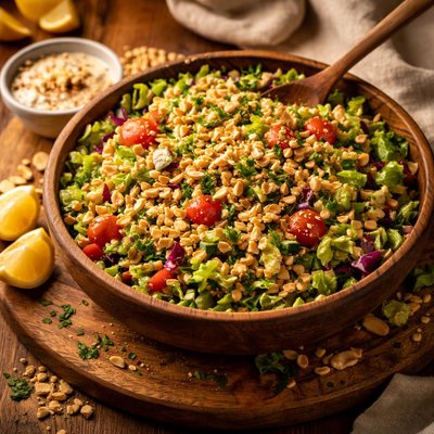 Image of Chopped Salad with Nut Sauce