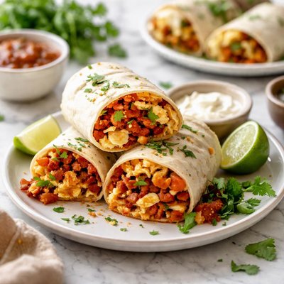 Image of Chorizo and Egg Breakfast Burritos Oamc