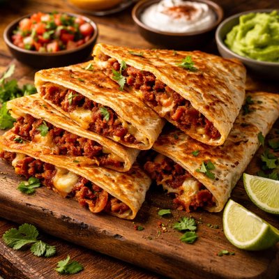 Image of Chorizo and Manchego Cheese Quesadillas