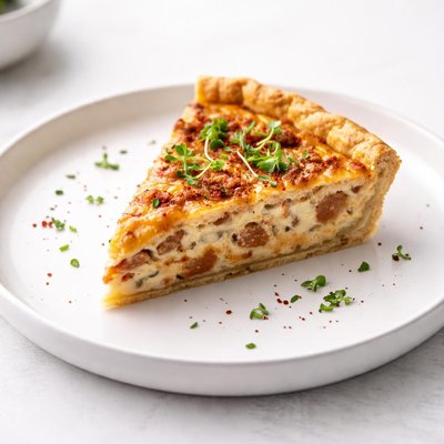 Image of Chorizo Crabmeat Quiche