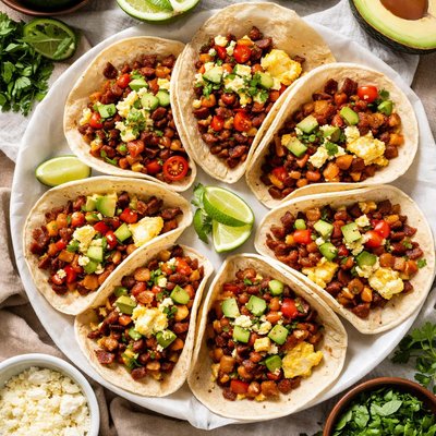 Image of Chorizo Potato and Egg Breakfast Tacos Tex Mex