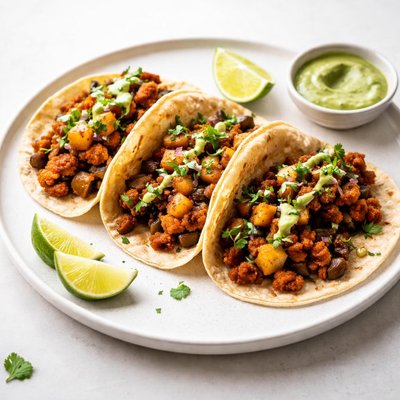 Image of Chorizo Potato and Mushroom Tacos
