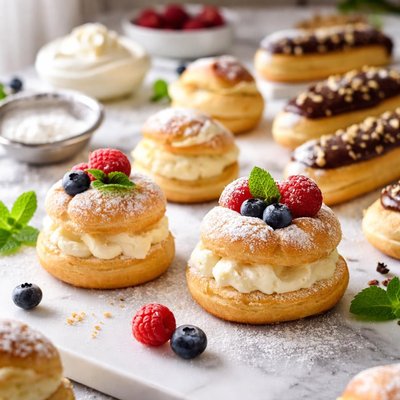 Image of Choux Pastry for Cream Puffs Eclairs Etc