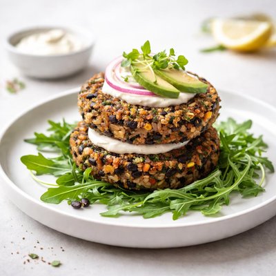 Image of Chris Black Bean and Rice Burgers