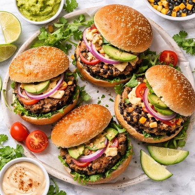 Image of Chris New Black Bean Rice Burgers
