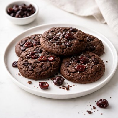 Image of Christmas Chocolate Cherry Cookies