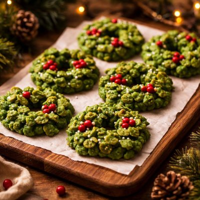 Image of Christmas Holly Wreath Clusters