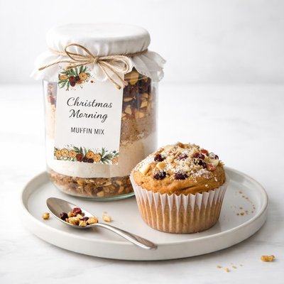 Image of Christmas Morning Jewelled Muffin Mix in a Jar