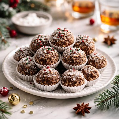 Image of Christmas Rum Balls or Bourbon Balls