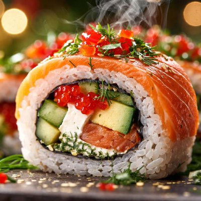 Image of Christmas Salmon Party Roll