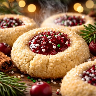 Image of Christmas Thumb Print Cookies