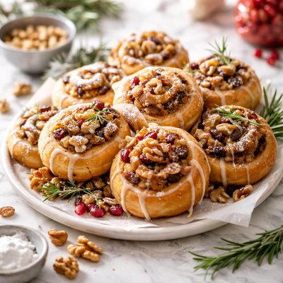 Image of Christmas Walnut Raisin Pinwheels