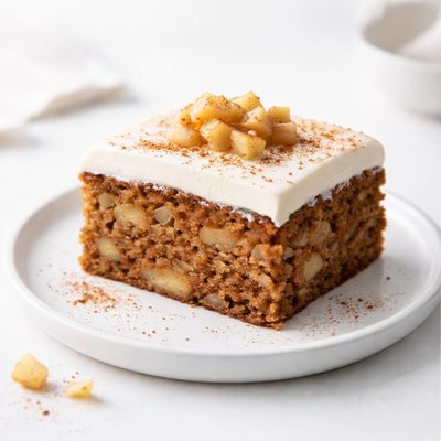 Image of Chunky Apple Cinnamon Cake with Creamy Cream Cheese Frosting