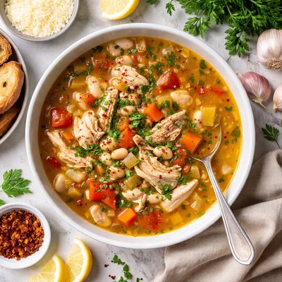 Image of Chunky Chicken and White Bean Soup