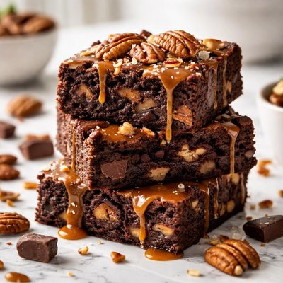 Image of Chunky Chocolate Caramel Pecan Brownies