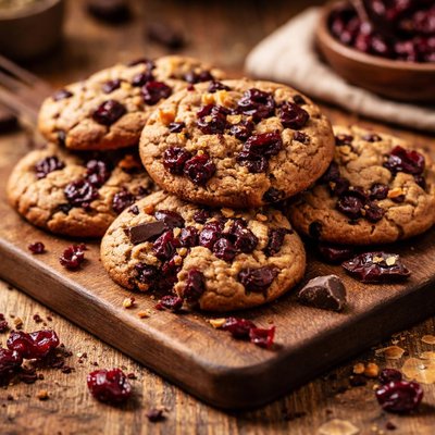 Image of Chunky Chocolate Cranberry Cookies