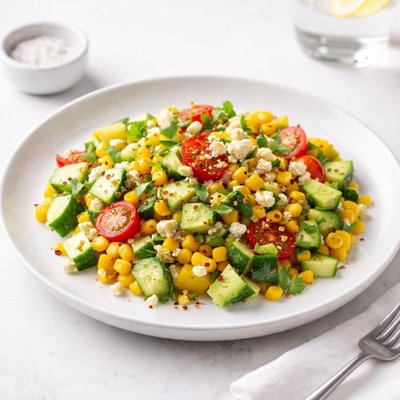 Image of Chunky Cucumber Corn Salad