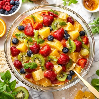 Image of Chunky Fruit Salad in Wine